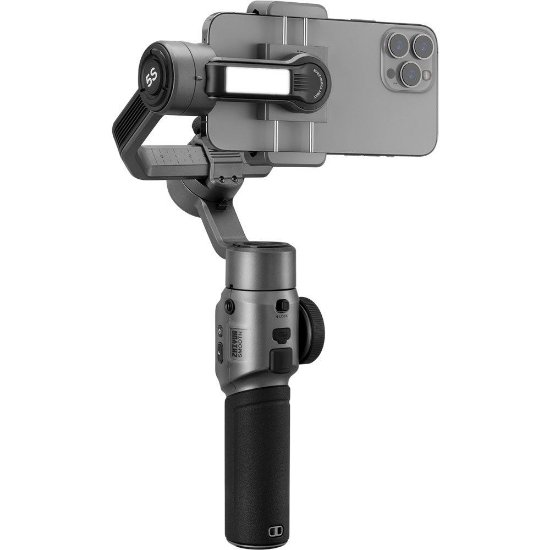 Gimbal stabilizator ZHIYUN Smooth 5S, za snemanje smartphoneom, sivi