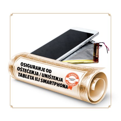 Osiguranje od oštećenja/ uništenja smartphone-a/ tableta u trajanju od 24 mjeseci - vrijednosti uređaja 1327,24-1459,95 €