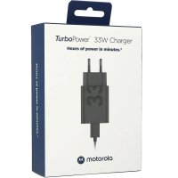 Polnilec MOTOROLA Turbo Power, 33W, USB-A, USB-C na USB-A kabel, črni