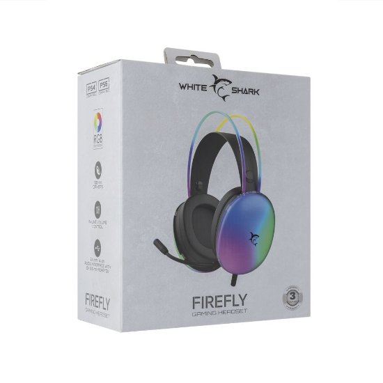 slušalke WHITE SHARK GH-2342 Firefly, LED, črne