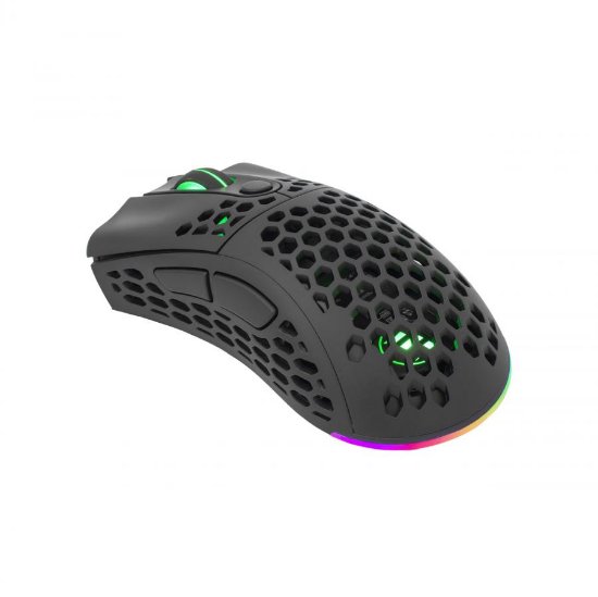 Miška WHITE SHARK Shuriken Premium Line, RGB, optički, 19000dpi, USB, črni