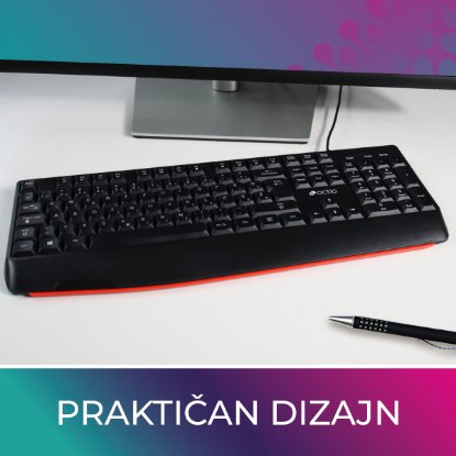 Tipkovnica OCTIO K201U, črna, USB