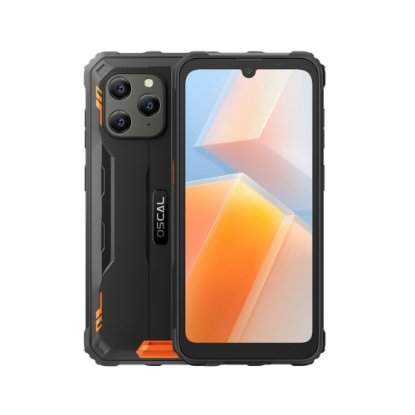 Pametni telefon OSCAL S70 Pro, 6,09", 4GB, 64GB, Android 12, crno-narančasti
