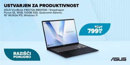 Prikažite detalje za ASUS VivoBook X1607 – za produktivno vsakodnevno delo!