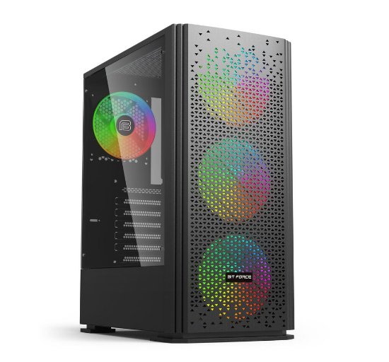 Ohišje BIT FORCE ORION CF-4, MIDI, ATX, window, črno, bez napajalnika