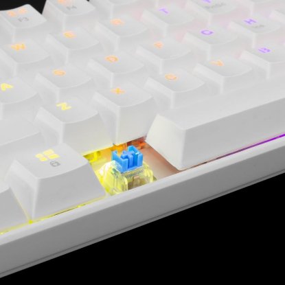 Tipkovnica WHITE SHARK GK-2022 Shinobi, LED, Modri ??stikalo, mehanska, bela, USB