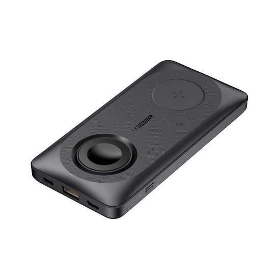 Mobilni USB Polnilec VEGER MagMulti, 10000 mAh, brezžični, črni