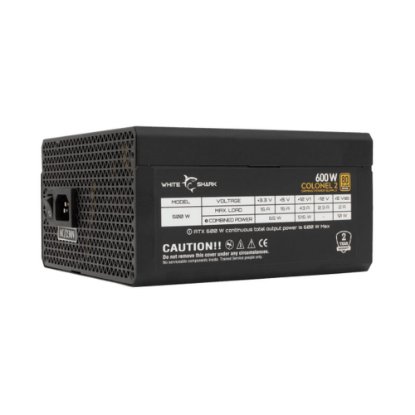 Napajlnik 600W, WHITE SHARK Colonel-2, 140mm vent., 80+ Bronze, modularno