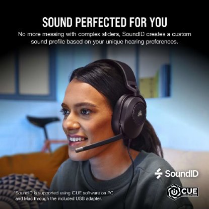 Slušalke CORSAIR HS65 Surround Gaming Wireless, brezžične, mikrofon, črne