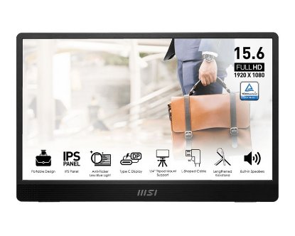PRENOSNI MONITOR 15,6" MSI PRO MP161 E2, FHD, IPS, 60Hz, 4ms, 250cd/m2, zvočniki, siv