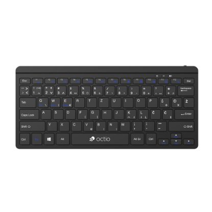 Tipkovnica OCTIO Compact K300WBT, brezžična, Bluetooth, črna