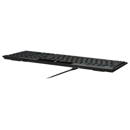 Tipkovnica CORSAIR K100 RGB AIR, mehanska, brezžična, Cherry MX Ultra Low Profile Tactile, US postavitev, USB, črna