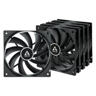 Ventilator ARCTIC F12 PWM, 120 mm, 1350 vrt/min, paket 5 kosov, črni