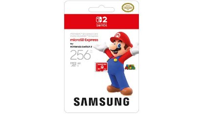 Spominska kartica SAMSUNG za Nintendo Switch 2, microSDXC, 256 GB, z logotipom Maria