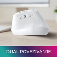 Miš OCTIO Ergo V100WBT, optički, bežični, BT,4000dpi, bijeli