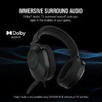 Slušalke CORSAIR HS65 Surround Gaming Wireless, brezžične, mikrofon, črne