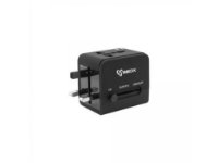 Potovalni adapter SBOX TA-23, črne barve