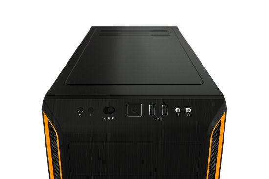 Ohišje BE QUIET Pure Base 600, ATX, s steklenim oknom, črno-oranžno, brez napajanja