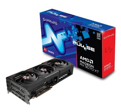Grafična kartica SAPPHIRE Radeon RX 9070 XT Gaming Pulse OC, 16GB GDDR6