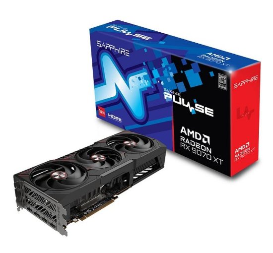 Grafična kartica SAPPHIRE Radeon RX 9070 XT Gaming Pulse OC, 16GB GDDR6