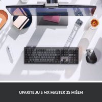 Tipkovnica LOGITECH MX Mechanical Tactile Quiet, brezžična, Bluetooth, črna