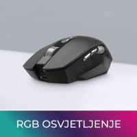 Miška OCTIO Style M390WBT, optična, brezžična, 1600 dpi, črna