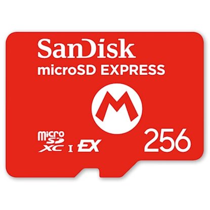 Spominska kartica SANDISK za Nintendo Switch 2, microSDXC, 256 GB, z logotipom Maria