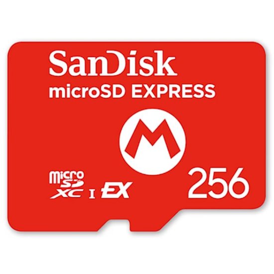 Spominska kartica SANDISK za Nintendo Switch 2, microSDXC, 256 GB, z logotipom Maria