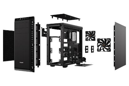 Ohišje BE QUIET Pure Base 600, ATX, črno, brez napajalnika