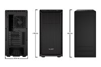 Ohišje BE QUIET Pure Base 600, ATX, črno, brez napajalnika