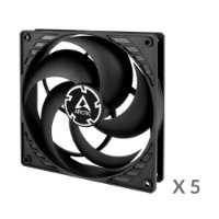 Ventilator ARCTIC P14 PWM PST VP (5 komada u pakiranju), 140mm, 1700 okr/min, črni