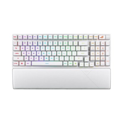 ASUS ROG Strix Scope II 96 Wireless, mehanska RGB tipkovnica, US razpored, bela