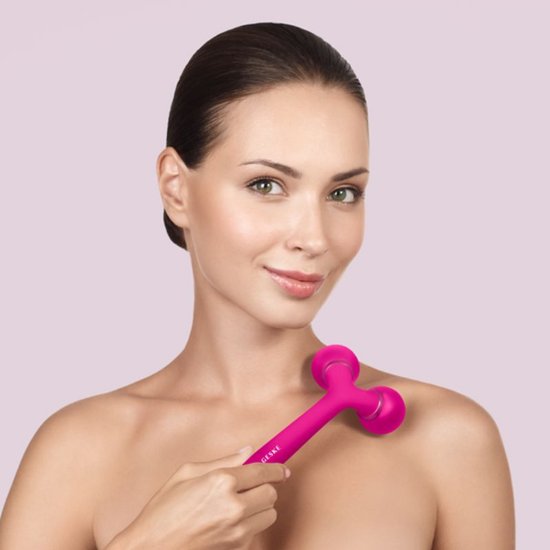 Uređaj za njegu lica i tijela GESKE Sonic Facial & Body Roller, 4u1, magenta