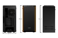 Ohišje BE QUIET Pure Base 600, ATX, s steklenim oknom, črno-oranžno, brez napajanja