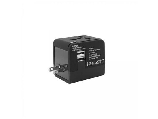 Potovalni adapter SBOX TA-23, črne barve