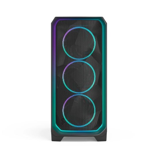 Ohišje FRACTAL DESIGN Meshify 3 Ambience Pro RGB Black TG Light, E-ATX, črno, brez napajalnika