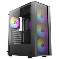 Ohišje ANTEC AX65 ARGB, MIDI, ATX, s steklenim oknom, črno, brez napajalnika