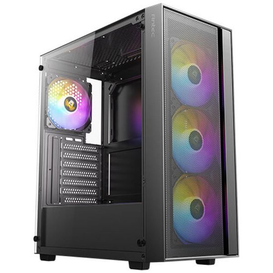 Ohišje ANTEC AX65 ARGB, MIDI, ATX, s steklenim oknom, črno, brez napajalnika