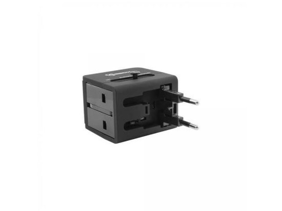 Potovalni adapter SBOX TA-23, črne barve