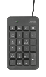 Numerična tipkovnica TRUST Xalas, crna, USB