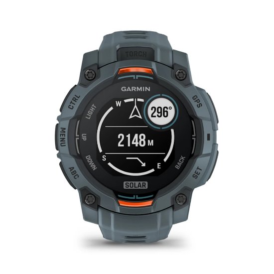 Pametna ura GARMIN Instinct 3 Solar 45mm, GPS, HR, Pametna obvestila, sivi