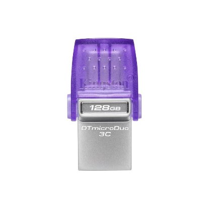 Memorija USB 3.2 FLASH DRIVE, 128GB, KINGSTON DataTraveler Micro Duo DTDUO3CG3/128GB, ljubičasti