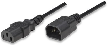 Kabel MANHATTAN napajalni, C14 (M) na C14 (Ž), 1,8 m, podaljšek