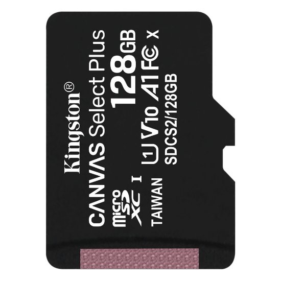 Pomnilniška kartica KINGSTON Canvas Select Plus Micro SDCS2/128GBSP, SDXC 128GB, Class 10 UHS-I