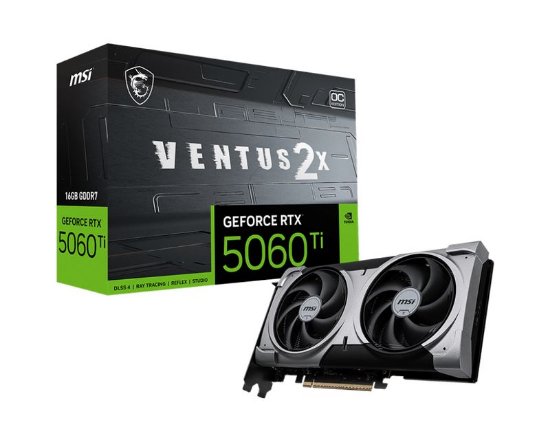 Grafična kartica MSI GeForce RTX 5060 Ti Ventus 2X OC, 16GB GDDR7
