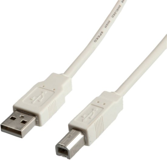 Kabel ROLINE, USB 2.0, USB-A (M) na USB-B (M), 1.8m, bež (za printer)