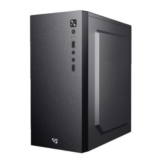 Ohišje SBOX PCC-12, mATX Mid Tower, črno, bez napajalnika