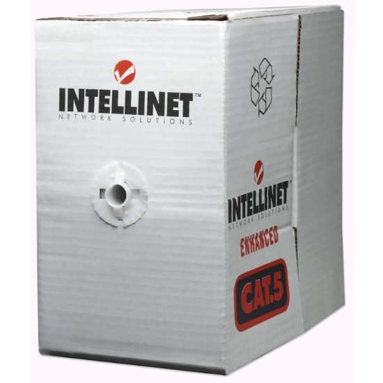 Kabel Intellinet Cat.6, Solid, SOHO, 23 AWG, UTP, CCA, siv, kolut 305 m