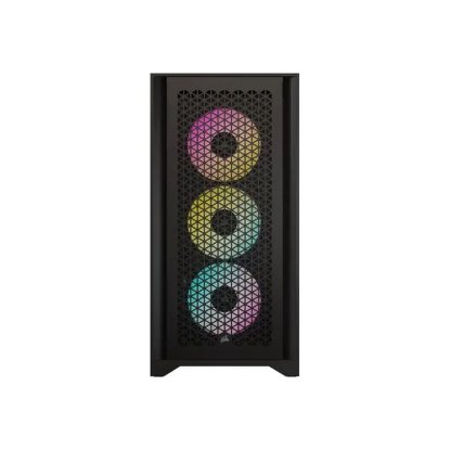 Ohišje CORSAIR iCUE 4000D Airflow, RGB, window, MIDI, ATX, črno, bez napajalnika