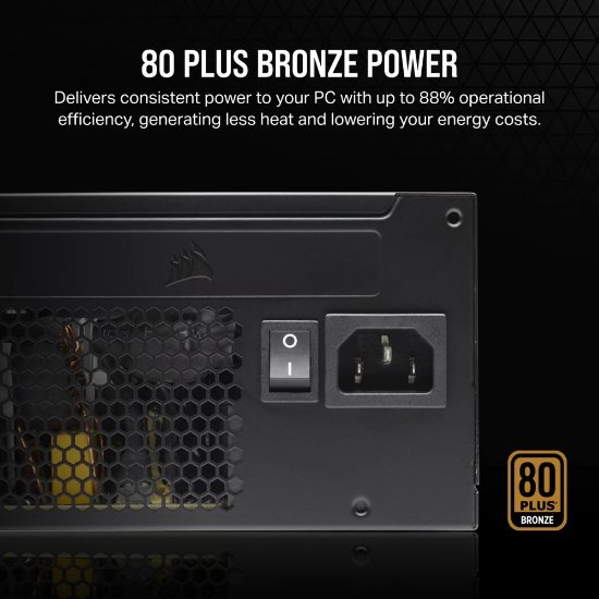 Napajlnik 550W, CORSAIR CX550, CP-9020277-EU, 120mm vent., 80+ Bronze